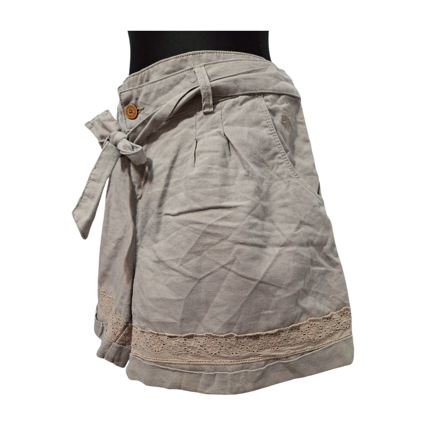 SPODENKI KRÓTKIE LNIANE