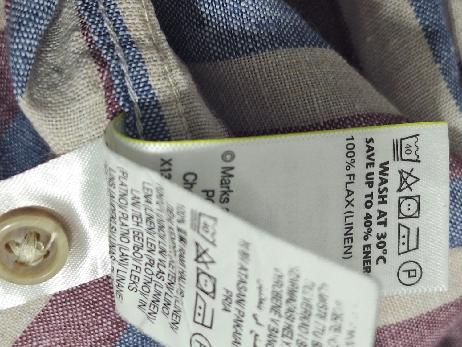 KOSZULA 100%LEN  MARKS &amp; SPENCER