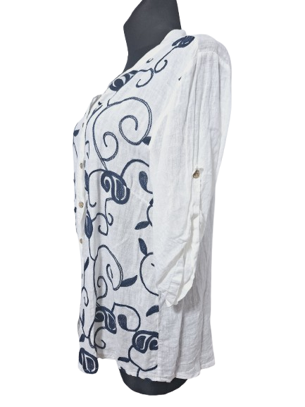 BLUZKA DAMSKA 100% LEN  MADE IN ITALY