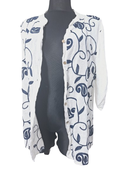 BLUZKA DAMSKA 100% LEN  MADE IN ITALY