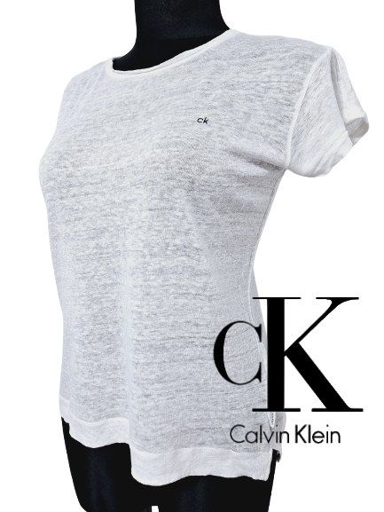 T-SHIRT LNIANY 100% LEN    CALVIN KLEIN