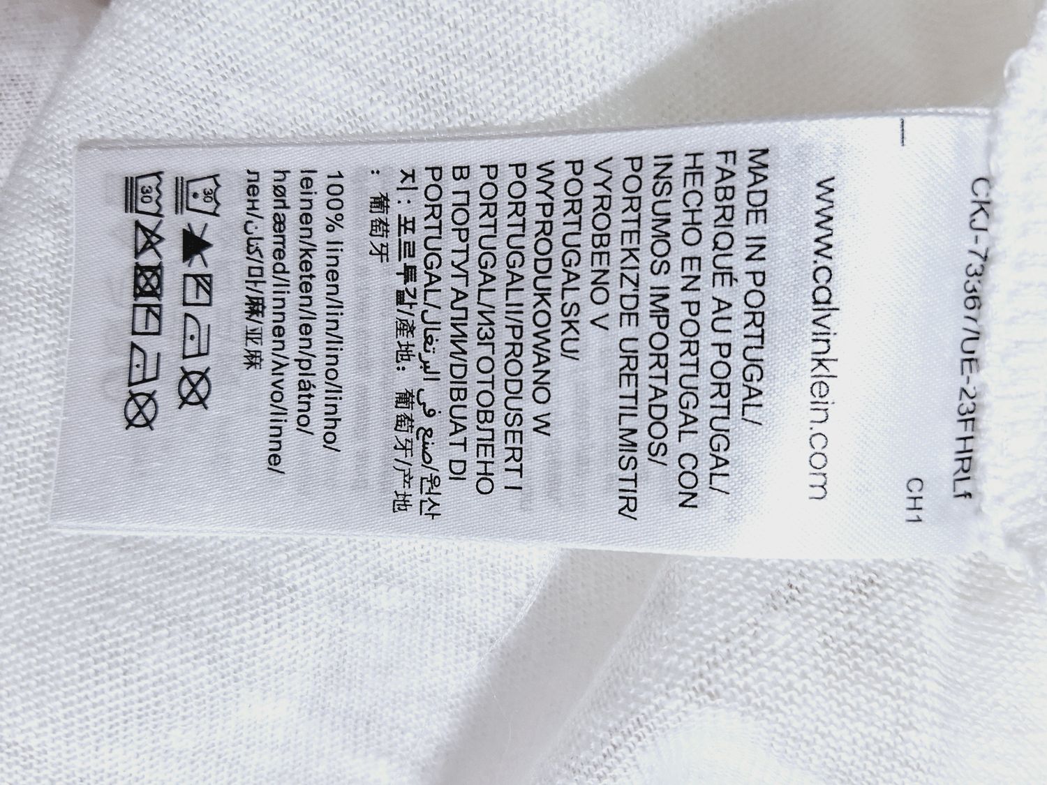 T-SHIRT LNIANY 100% LEN    CALVIN KLEIN