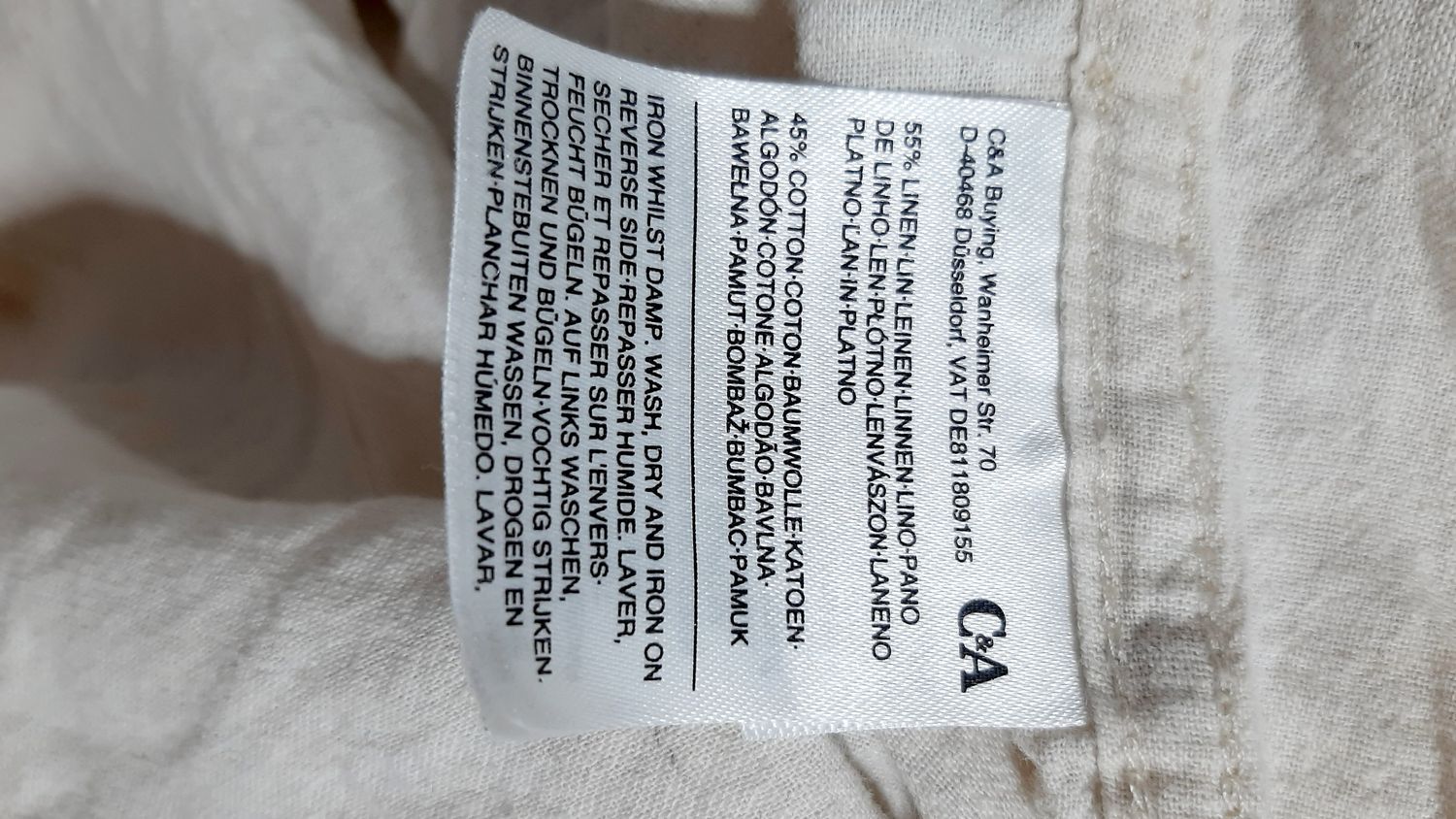 KOSZULA   MĘSKA LNIANA    C &amp; A