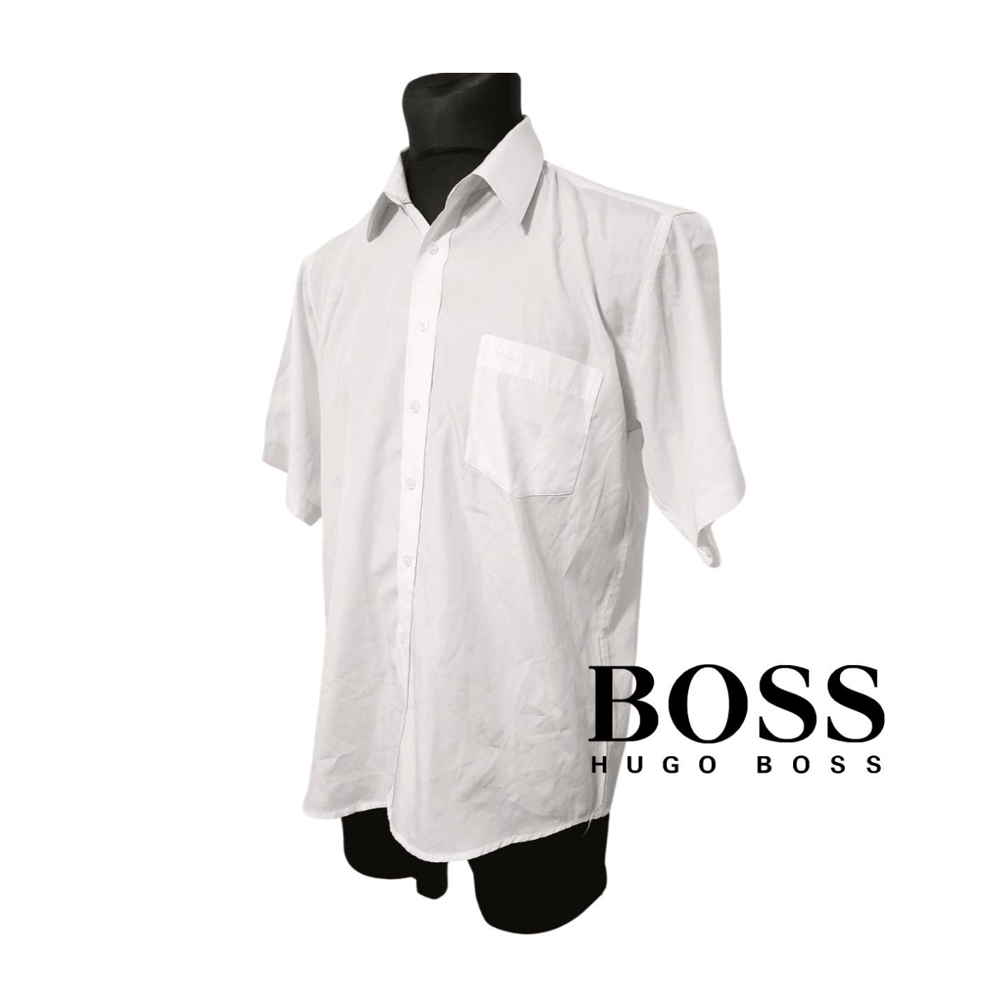 KOSZULA ELEGANCKA Z KRÓTKIM RĘKAWEM  BOSS