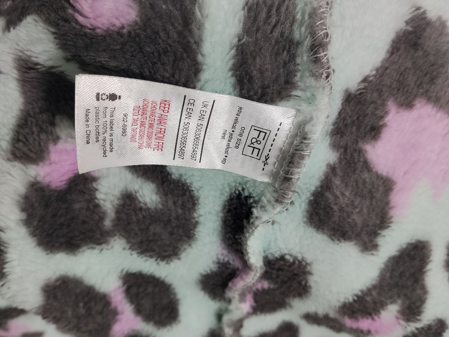 SZLAFROK  BLUZA -KANGURKA - ONE SIZE -  F &amp; F