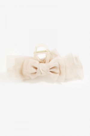 The Allegro Bow Claw Clip - Ivory