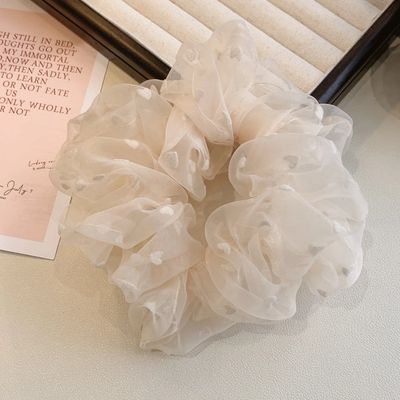 Céline​ Organza Scrunchie - White