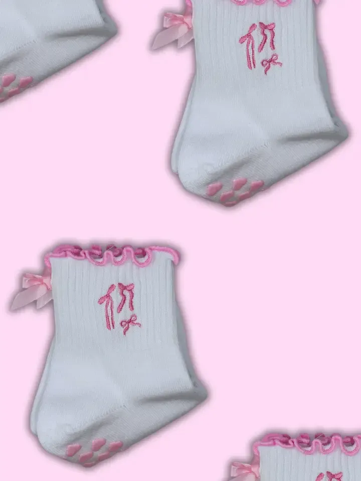 Bow Belle Sock, Pink