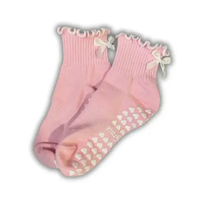 Ruffle Romance Sock, Light Pink