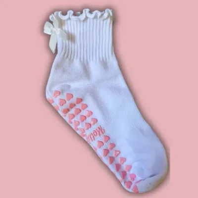 Ruffle Romance Grip Sock