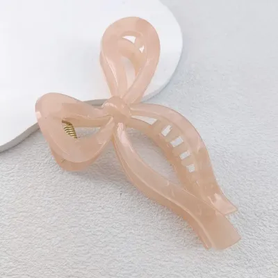 Luxe Bow Claw Clip - Pink