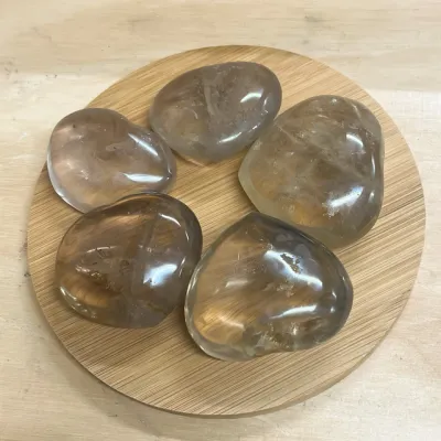 Smoky &amp; Clear Quartz Heart