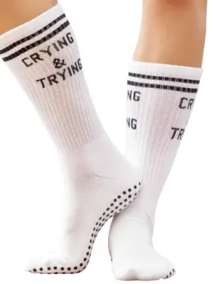Crying &amp; Trying Sock
