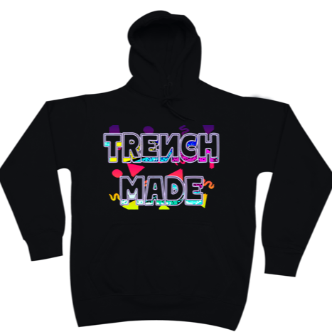 Retro Trenchmade Hoodie (Black)