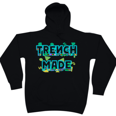 Retro Trenchmade Hoodie Alternate (Black)