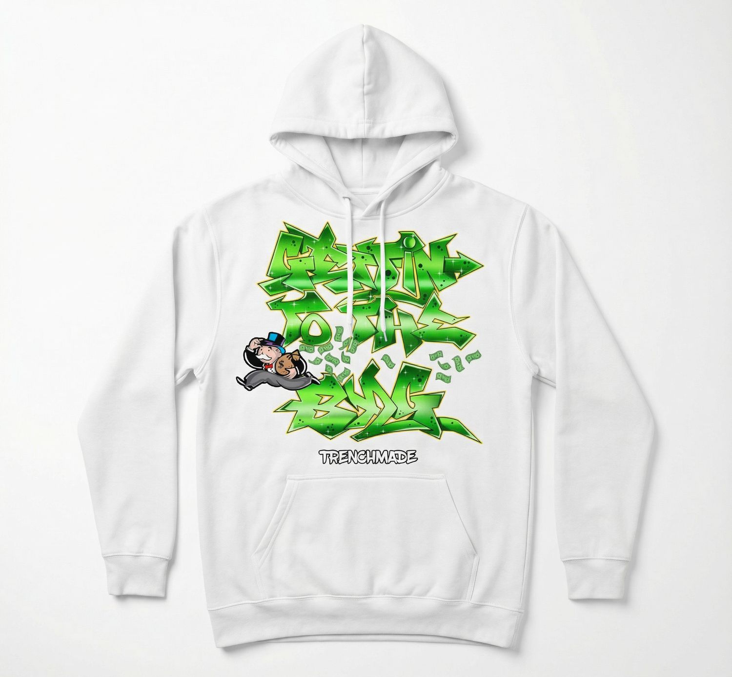 Gettin To The Bag Hoodie (White)