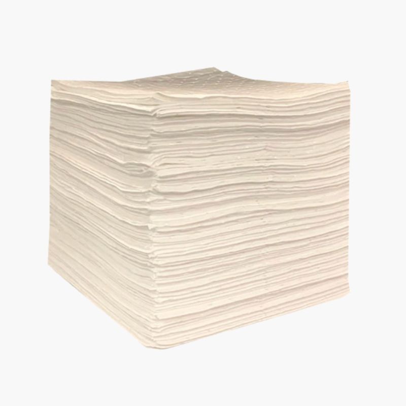 Oil Only Sorbent Pads, Single Ply, Lt. Weight