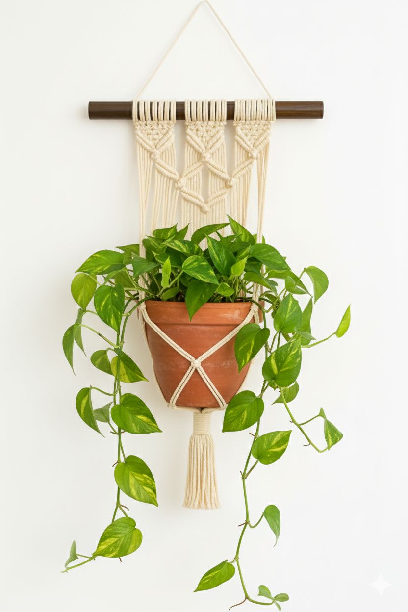 Macetero en Macramé