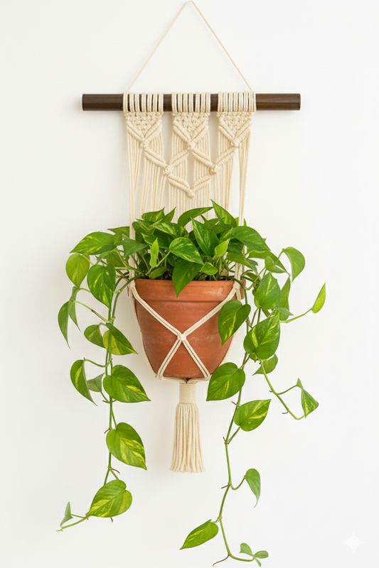 Macetero en Macramé