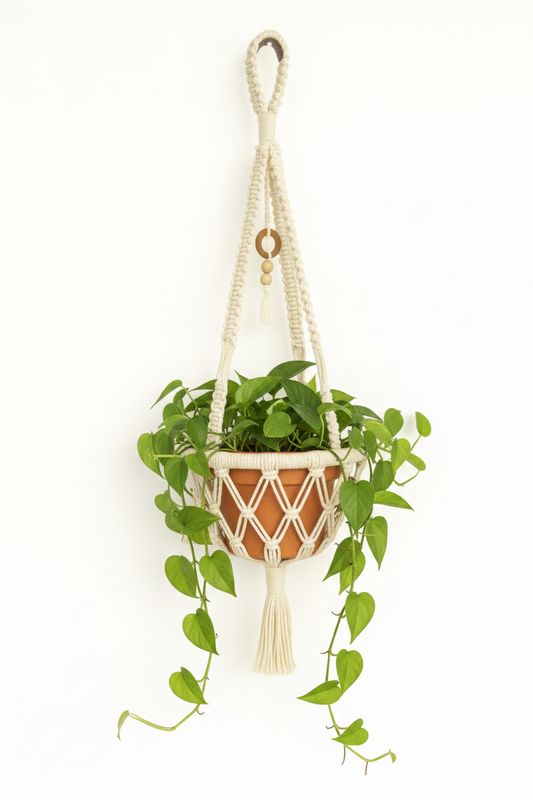 Macetero en Macramé