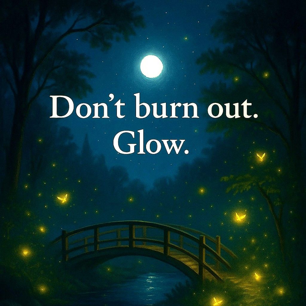 Large Magnet—Don't Burn Out. Glow. Large Magnet—Don't Burn Out. Glow.