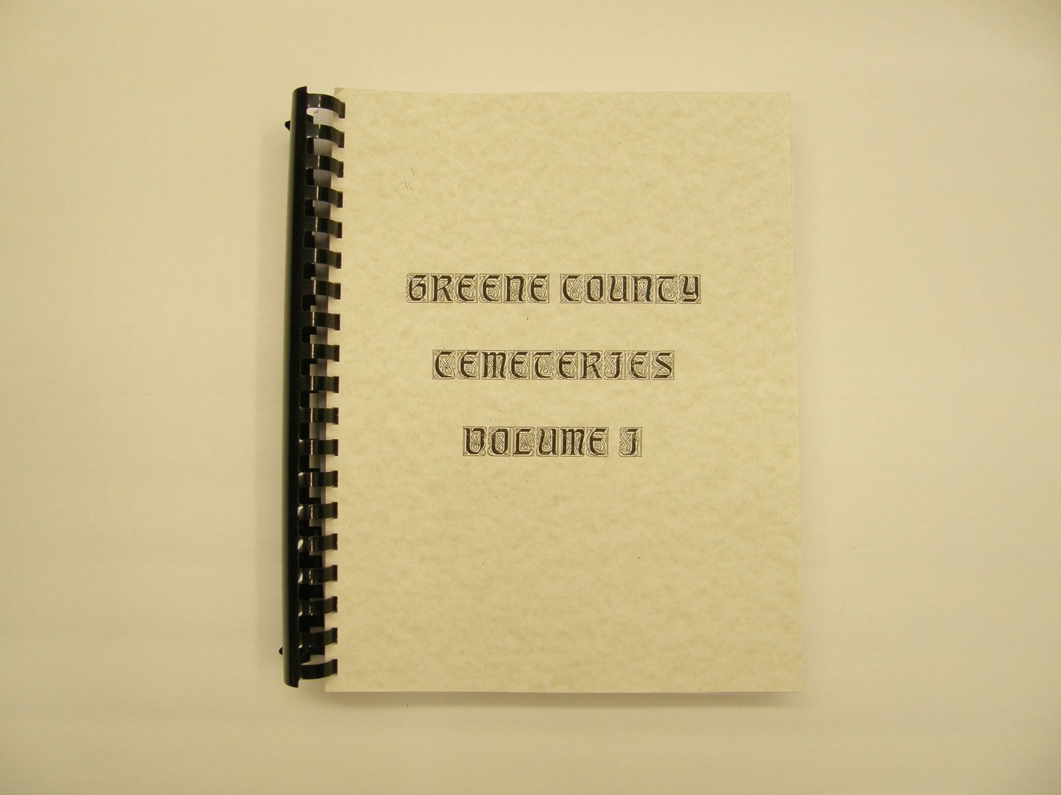 "Cemeteries of Greene County" with surname index, 2-volume set