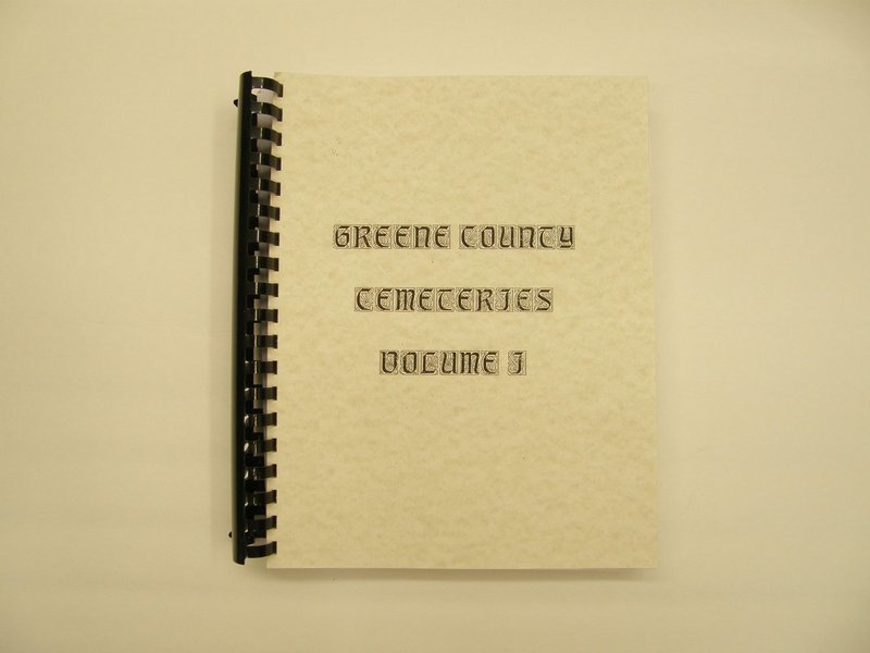 "Cemeteries of Greene County" with surname index, 2-volume set