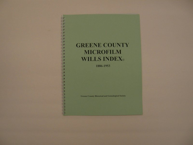 Greene County Microfilm Wills Index