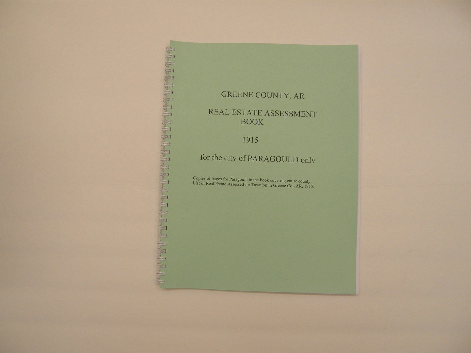 Real & Personal Property Assessment Book 1886 Greene County, Arkansas