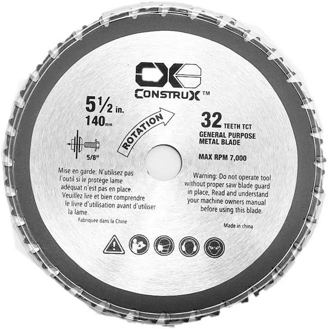 5-1/2&quot;(140mm), 5/8&quot; Arbor(16 mm), 32 TCT General Purpose Metal Circular Saw Blade