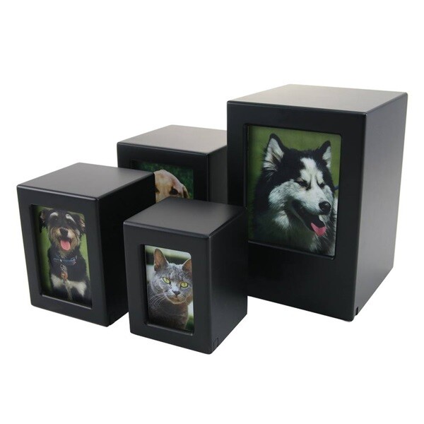 Serenity Black Photo Urn