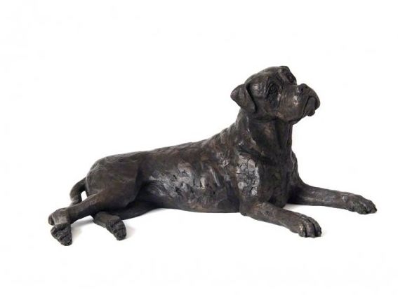 Cast Sculpture Urn, Breed: Boxer (long or short tail)