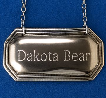 Engraved Chain Necklace, Font: Times New Roman (Default)