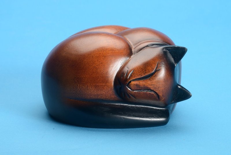 Carved Sleeping Cat