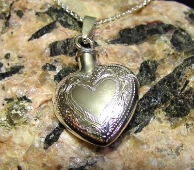 Double Etched Heart with Chain