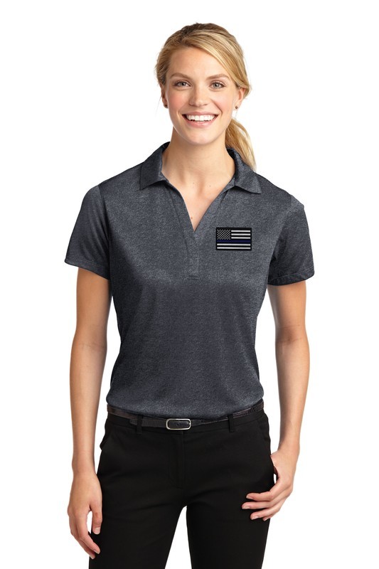 Ladies Blue Line Flag Polo