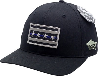 Chicago Flag Blue Line Hat Adjustable Strap Twill