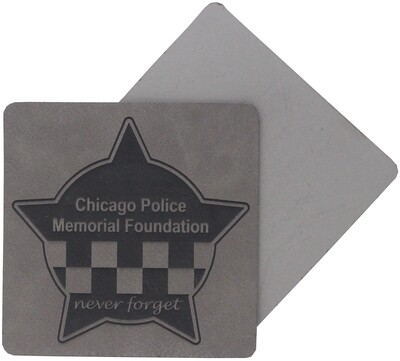 CPD Memorial Coaster 4 Pack Leatherette Grey