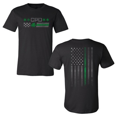 CPD Irish American Flag T-Shirt 2-Sided