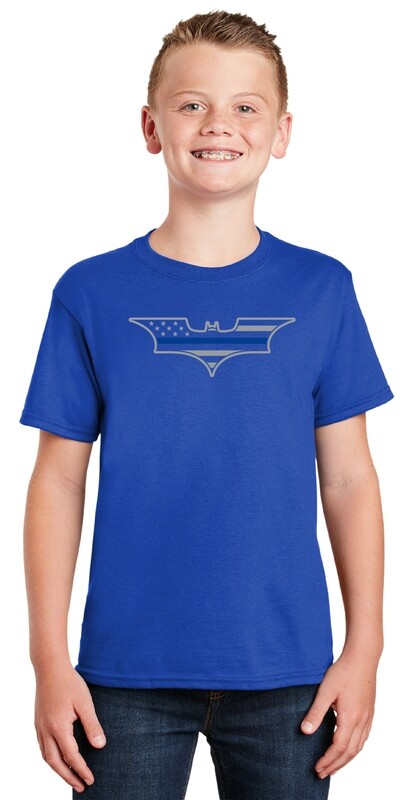Blue Line Youth Cotton Tee With Star on Back