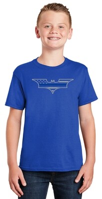 Blue Line Youth Cotton Tee With Star on Back