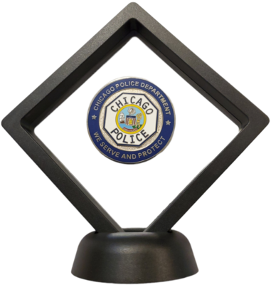 Chicago Police Octagon Challenge Coin with PVC Pouch and Free Display Case