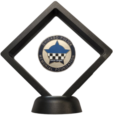 CPD Memorial Challenge Coin w Pouch and Display Case