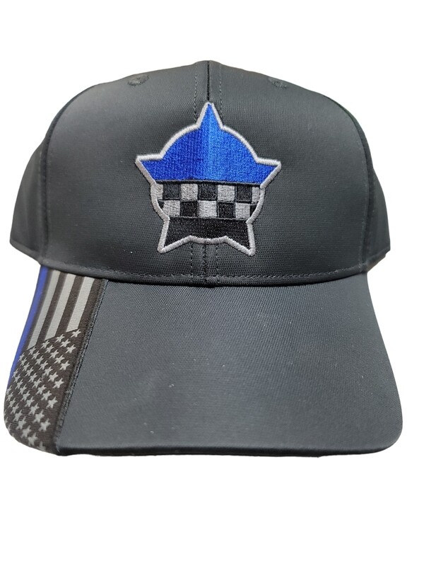 American Flag Blue Line Black Hat