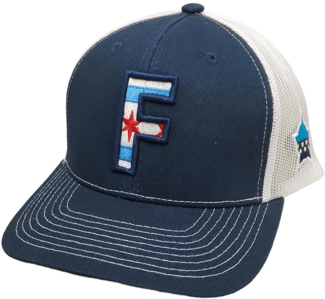CPD Finest Baseball Raised Logo Snapback Trucker Mesh Navy/White
