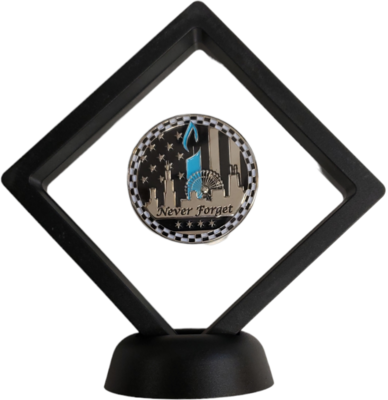 CPD Memorial Never Forget Vigil Challenge Coin with PVC Pouch and Display Case
