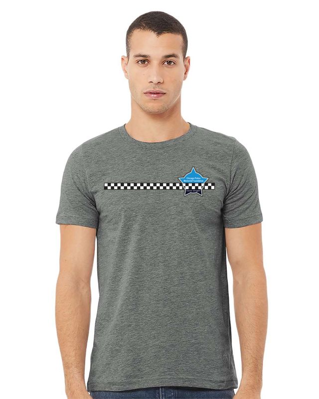 Dark Heather Grey Checker board Short Sleeve Jersey T-Shirt