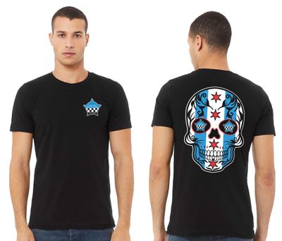 Two Sided  Memorial Day of the Dead Black Short Sleeve Soft Style T-Shirt
