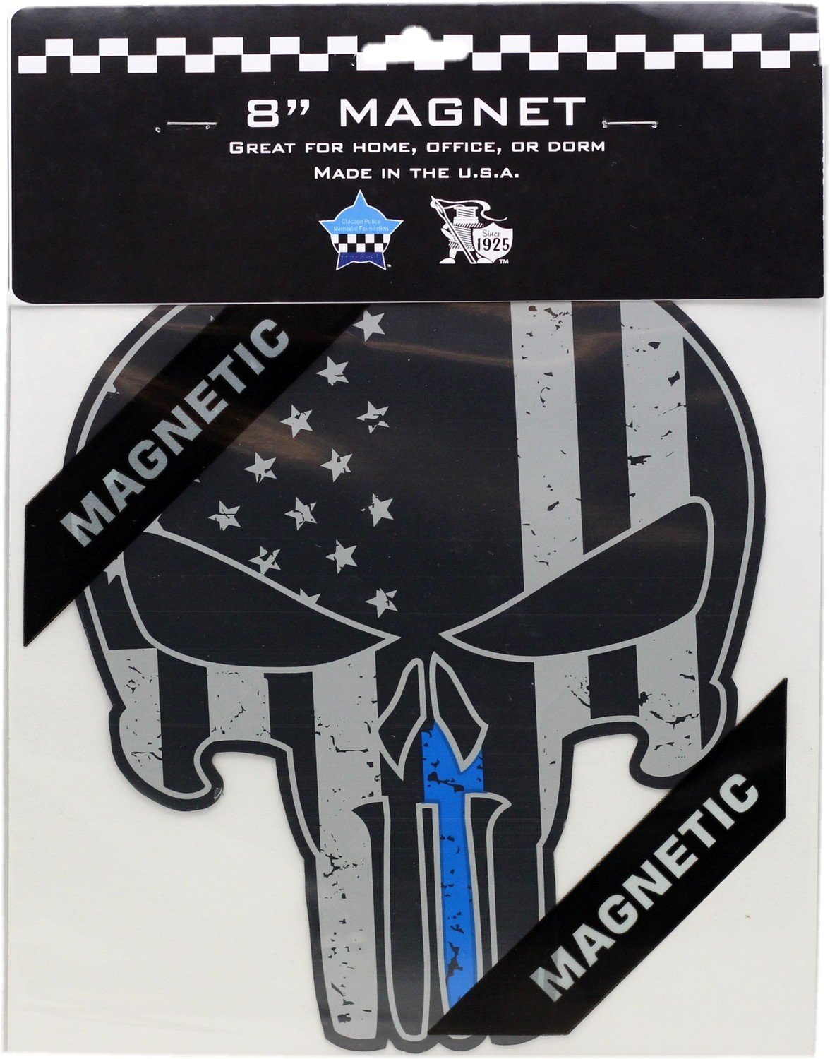 Punisher Blue Line Magnet 8"