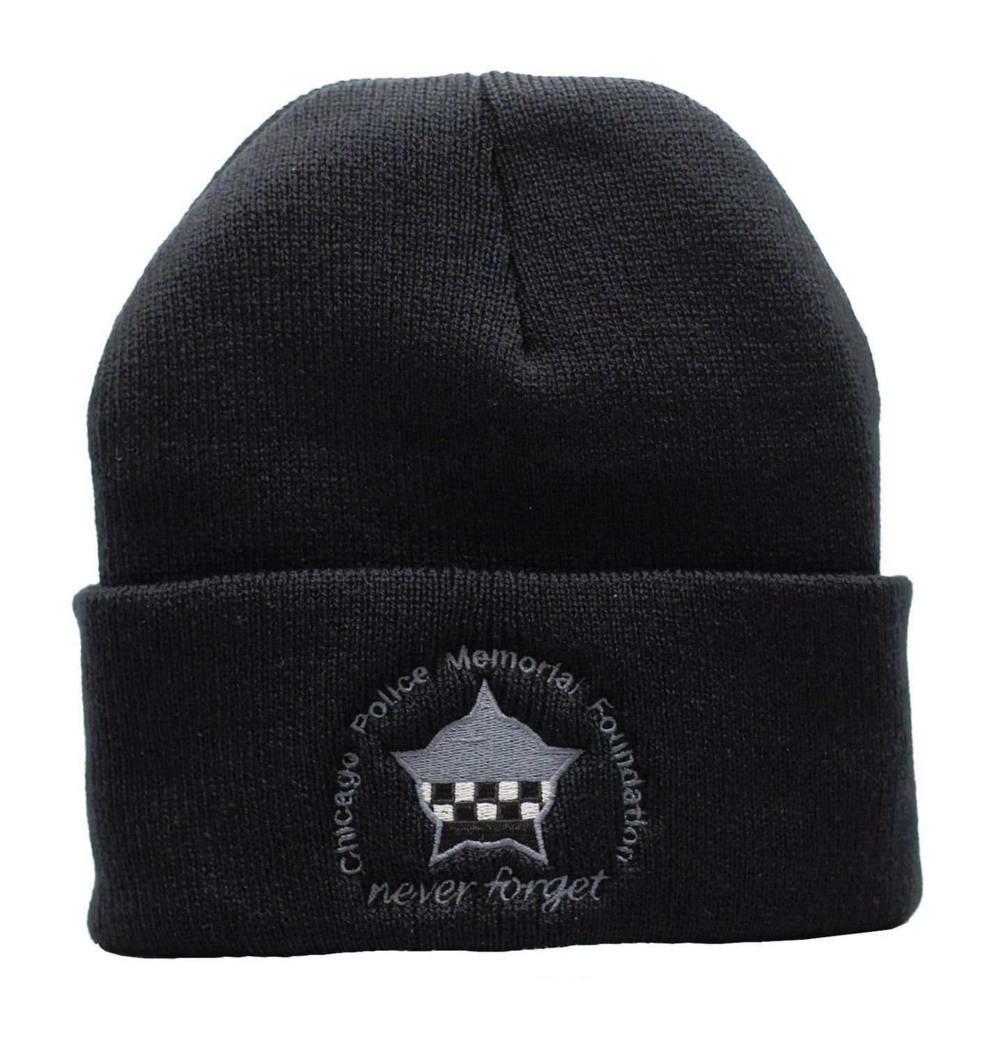 CPD Memorial Never Forget Sub-dued Black Cuffed Knit Cap